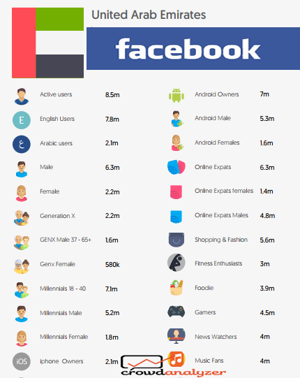 Facebook Insights and Usage of UAE Users, 2018