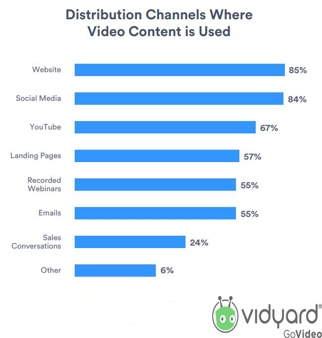 Distribution Channels Where Video Content is Used 2019 report